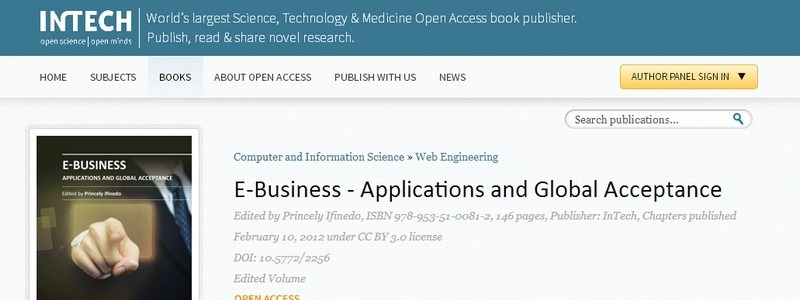 E-Business: Applications and Global Acceptance by Princely Ifinedo