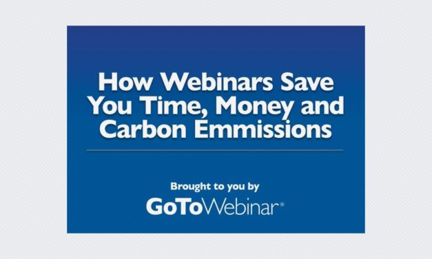 How Webinars Save You Time, Money and Carbon Emmissions